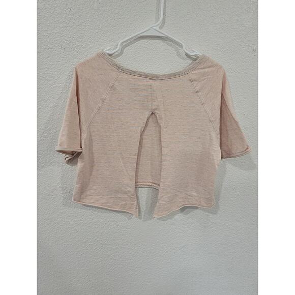 Free People We the Free‎ Medium Striped Crop Sweatshirt with Back Slit #13 - Picture 2 of 5